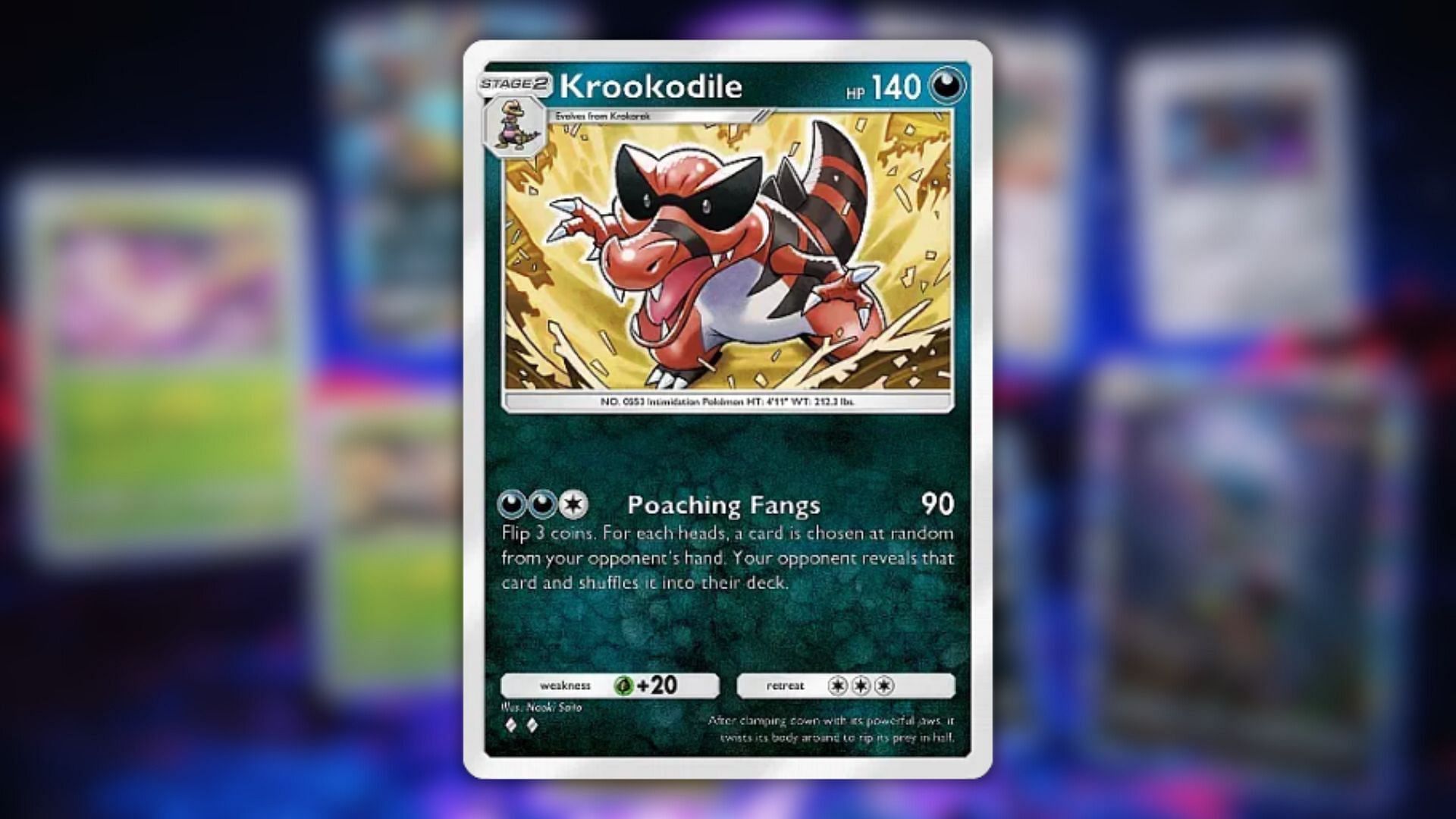 Krookodile as seen in the game (Image via The Pokemon Company)